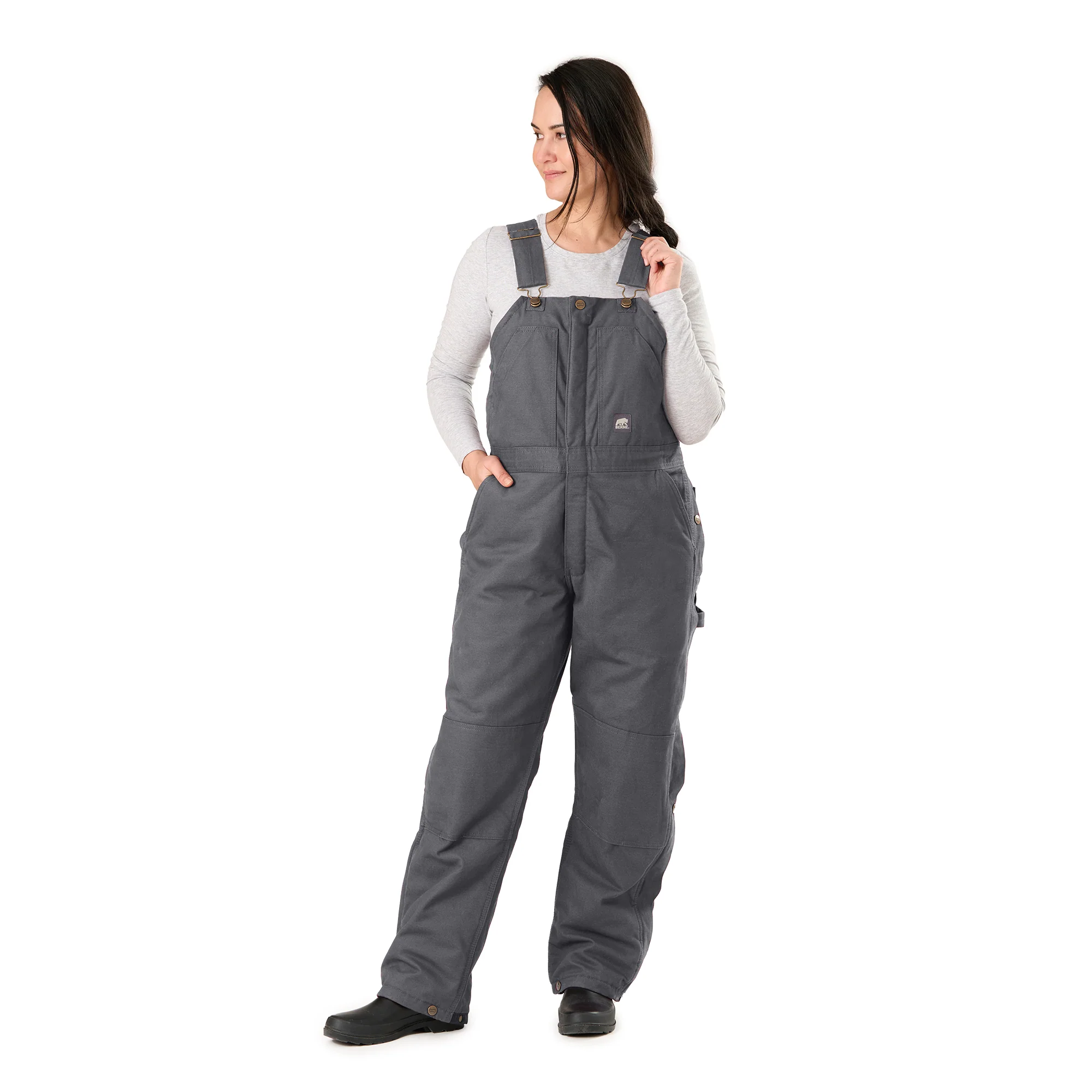 Women's Softstone Duck Insulated Bib Overall - Image 17