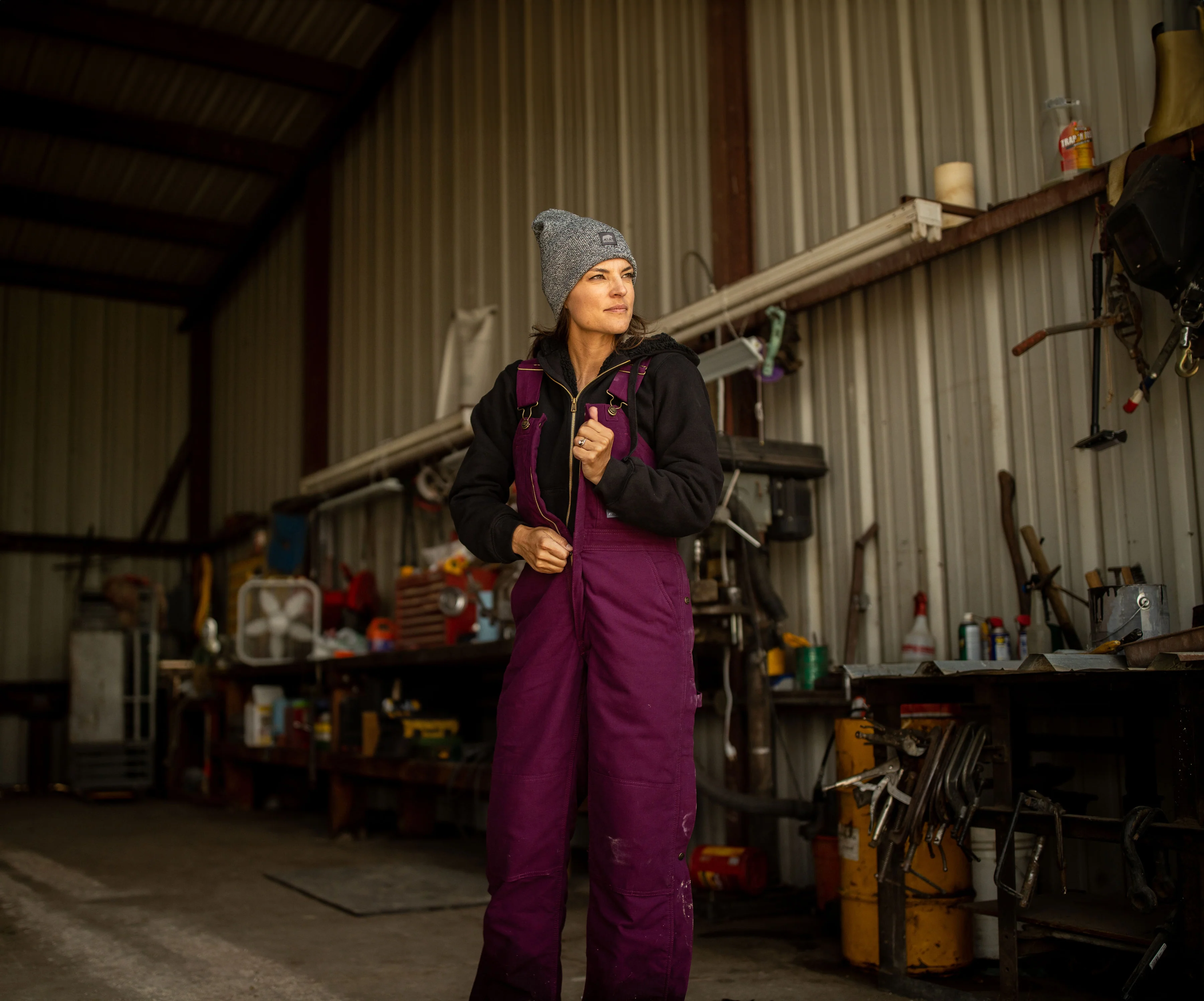 Women's Softstone Duck Insulated Bib Overall - Image 5