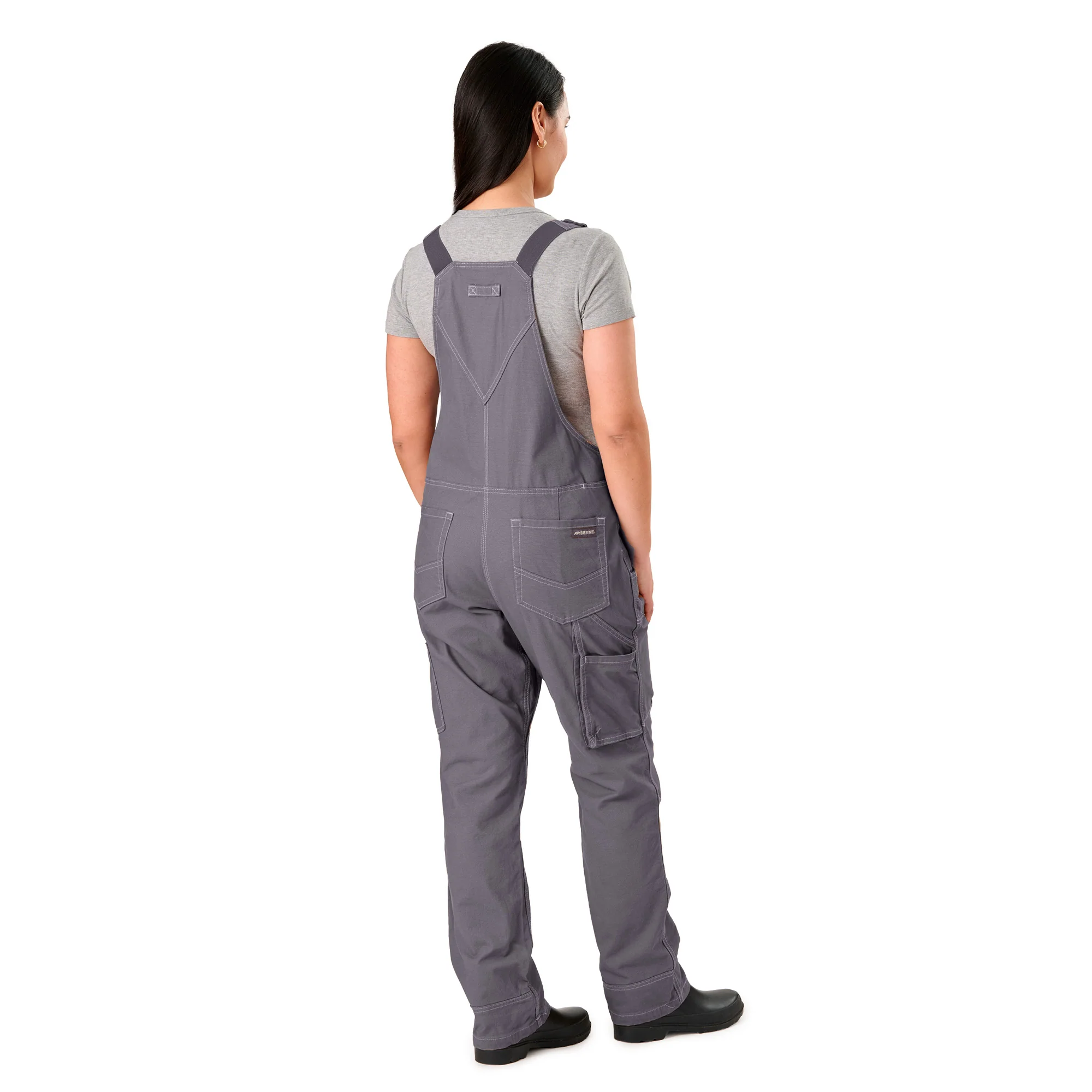 Women's Unlined Stretch Duck Bib Overalls - Image 4