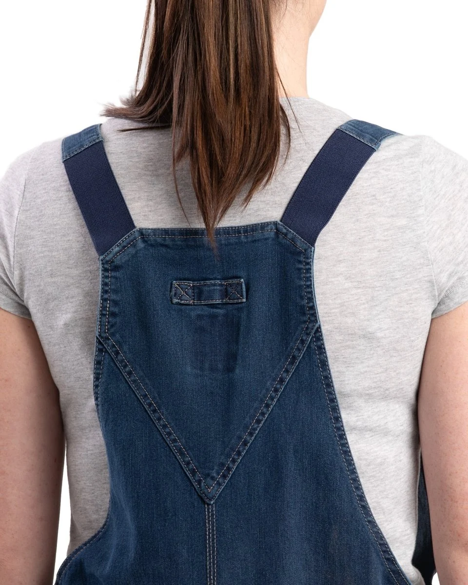 Women's Vintage Washed Flex Denim Bib Overall - Image 5