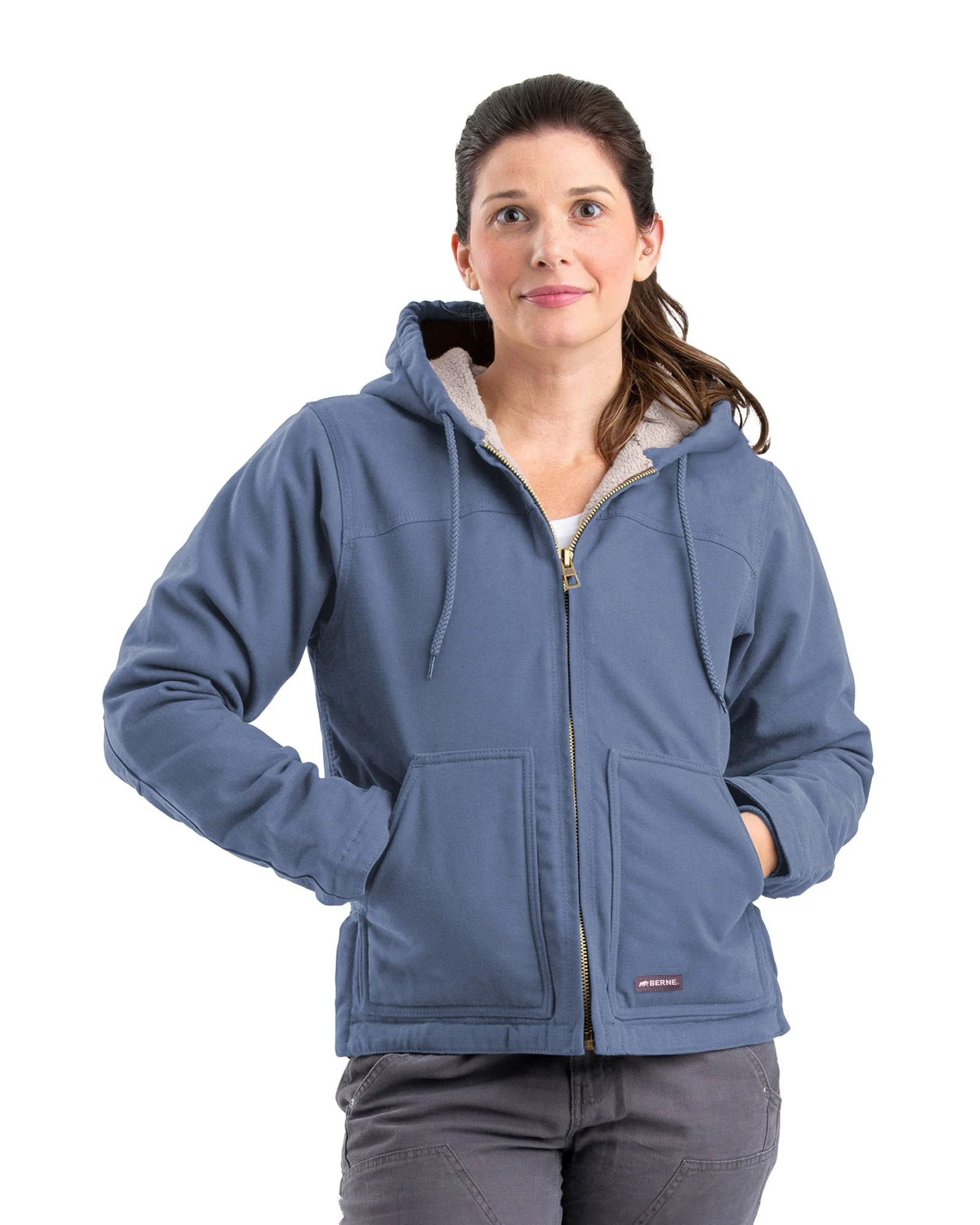 Women's Sherpa-Lined Duck Hooded Jacket - Image 15