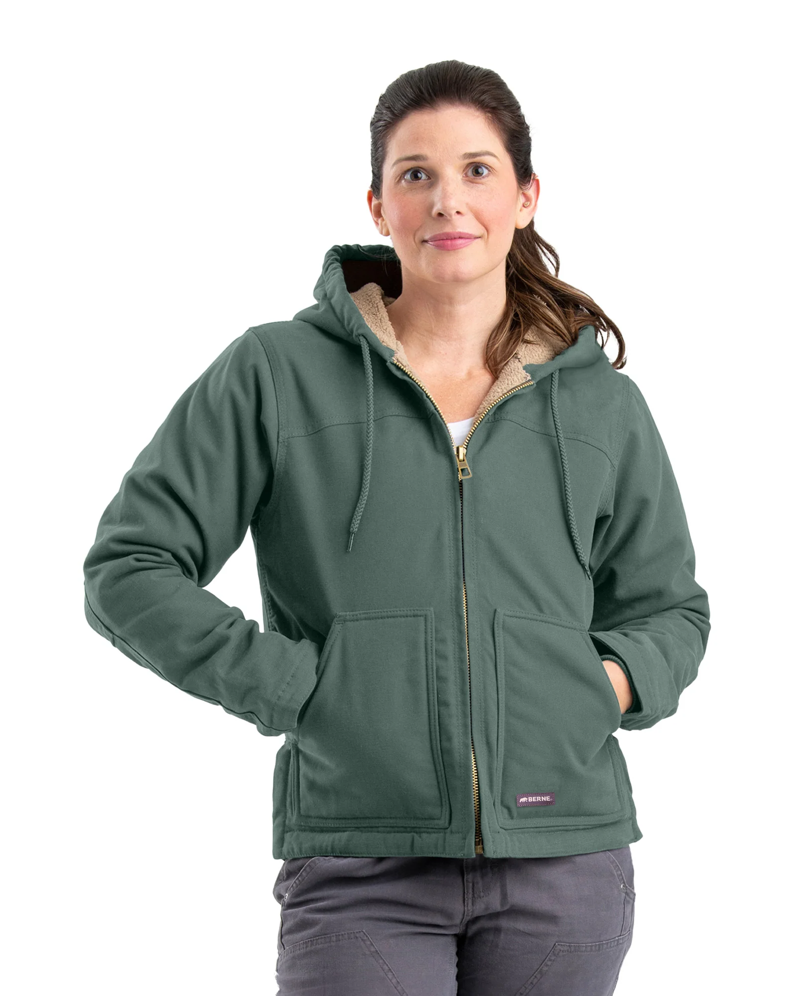 Women's Sherpa-Lined Duck Hooded Jacket - Image 22