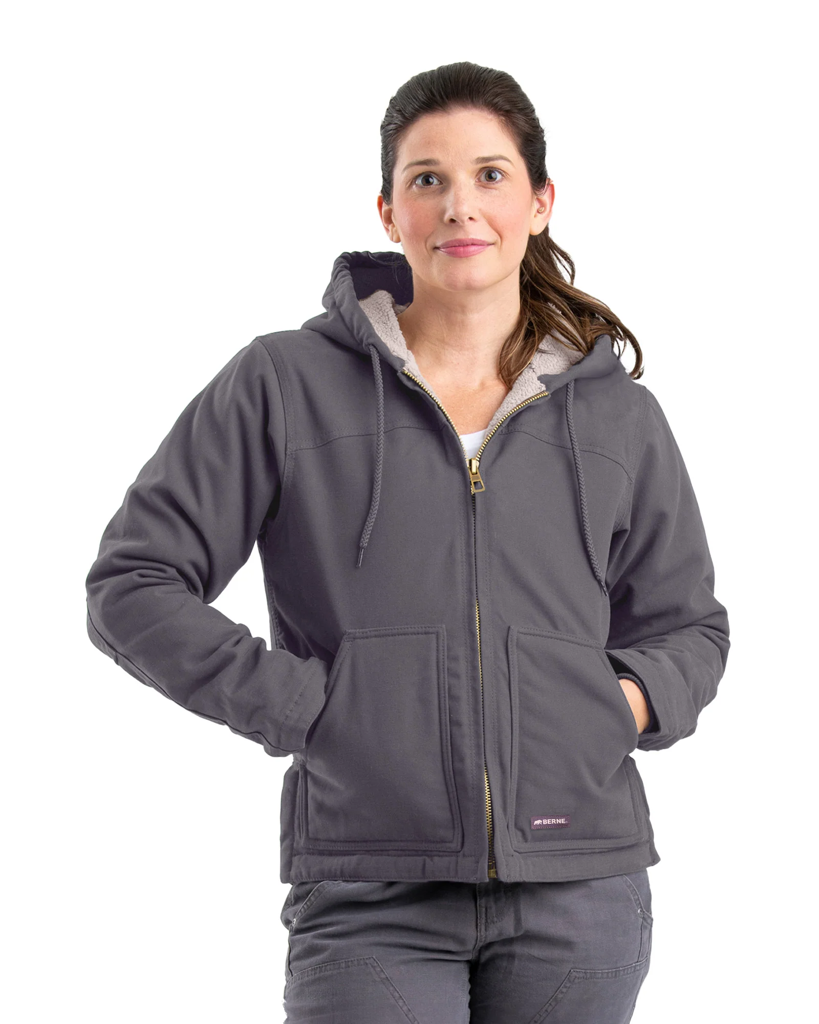 Women's Sherpa-Lined Duck Hooded Jacket - Image 26