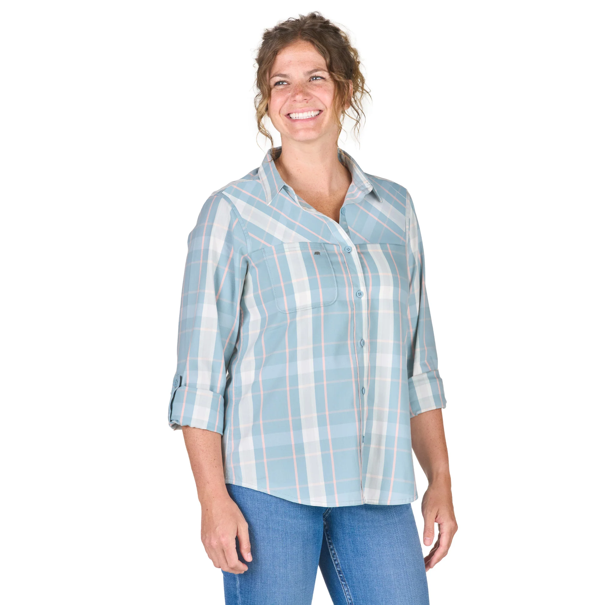 Women's Flex180® UPF Button Down Plaid Long Sleeve Shirt - Image 9