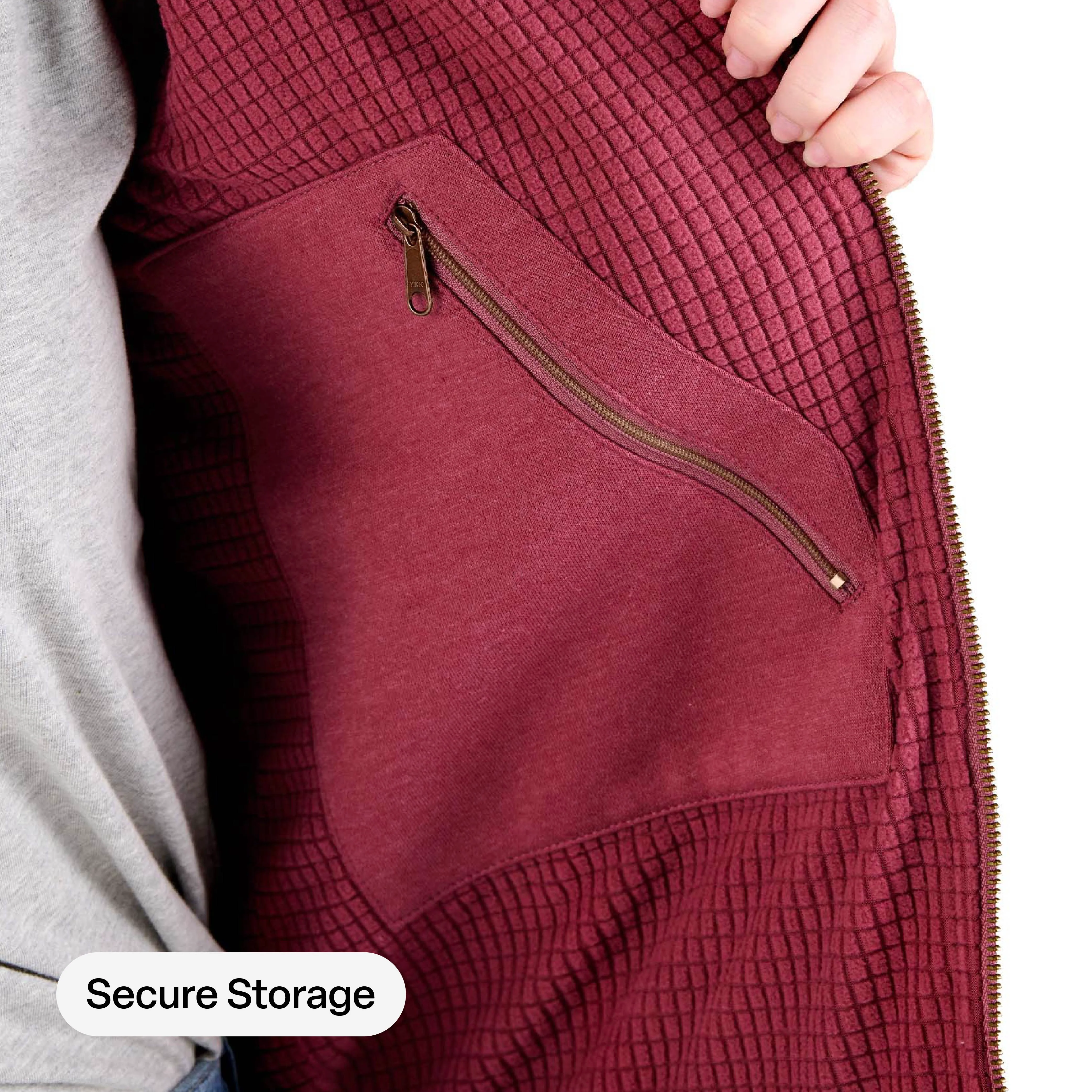 Women's Heritage Grid Fleece-Lined Full-Zip Hooded Sweatshirt - Image 6