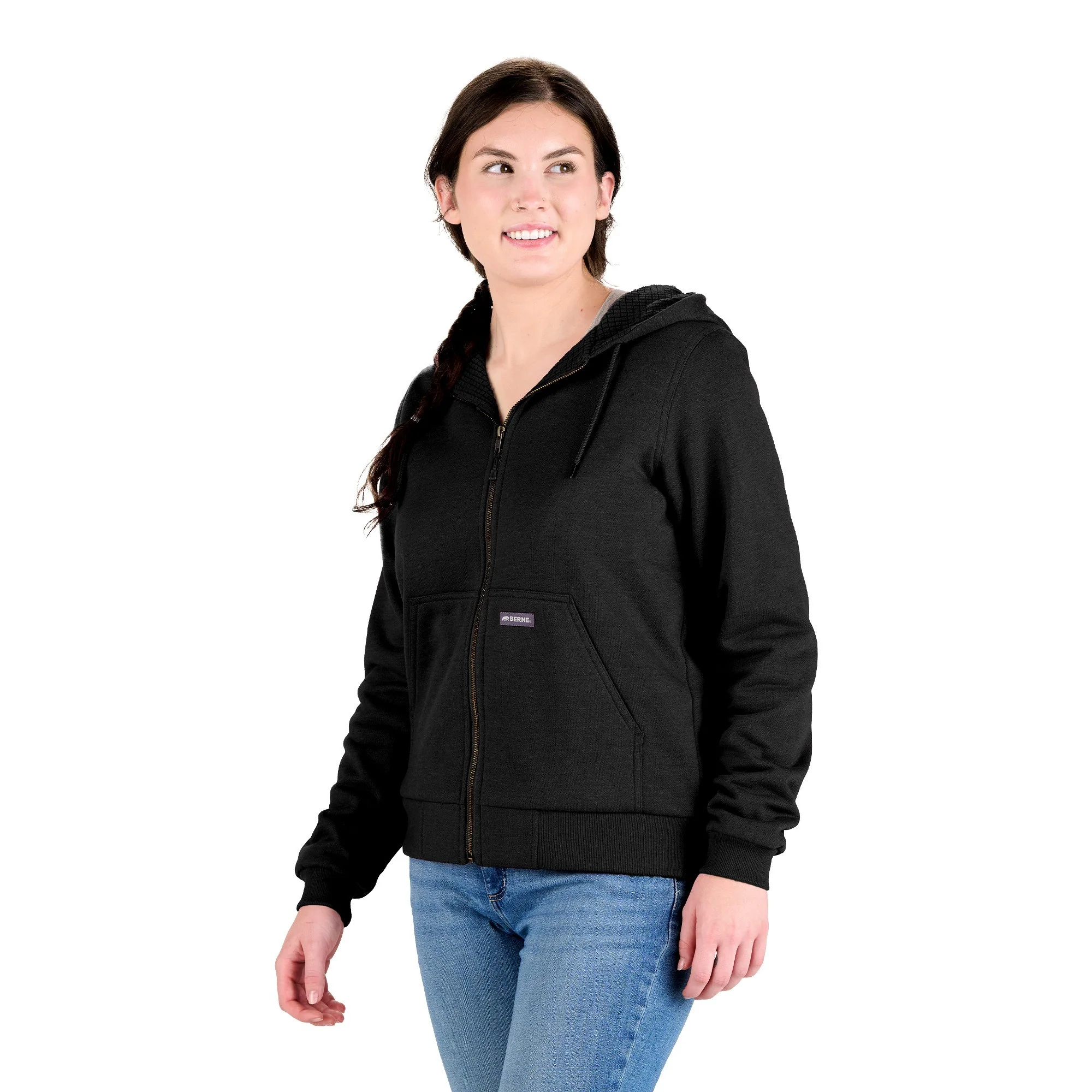 Women's Heritage Grid Fleece-Lined Full-Zip Hooded Sweatshirt - Image 7