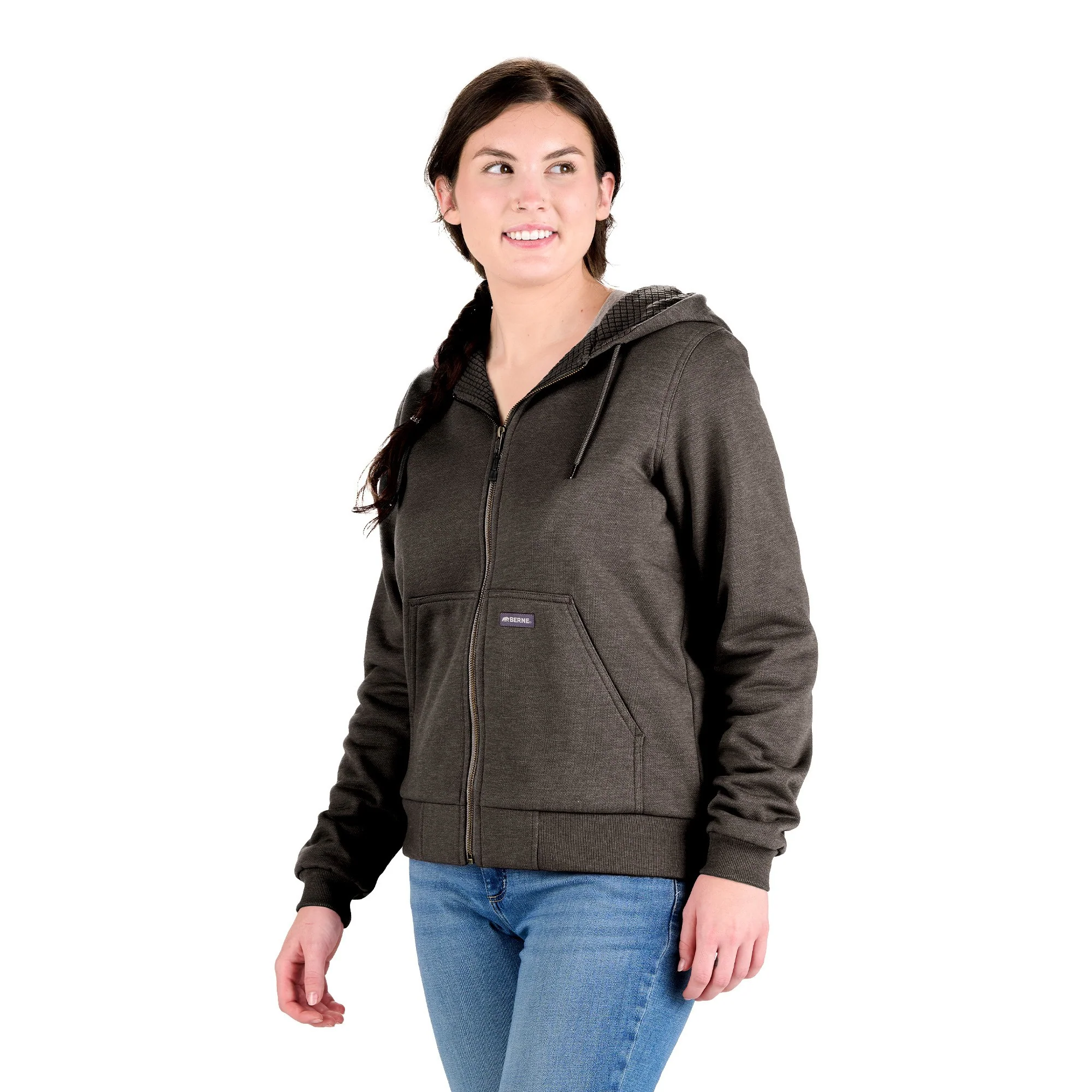 Women's Heritage Grid Fleece-Lined Full-Zip Hooded Sweatshirt - Image 9