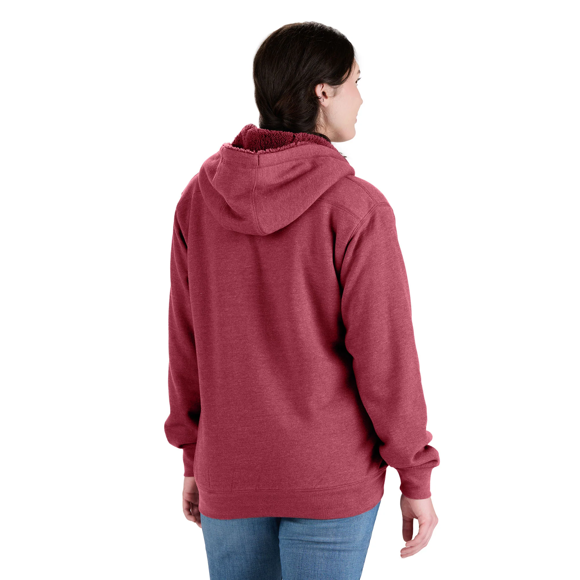 Women's Sherpa-Lined Full-Zip Hooded Sweatshirt - Image 2